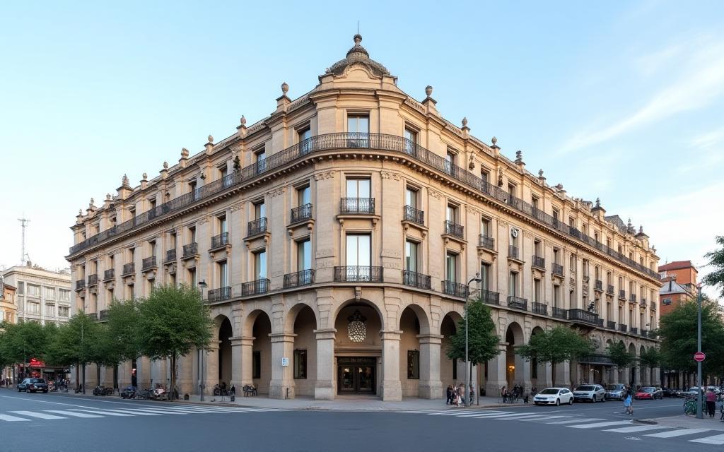 Fachada histórica de la sede en Madrid
